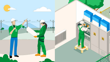 Smart worker and workplace safety in electrical networks