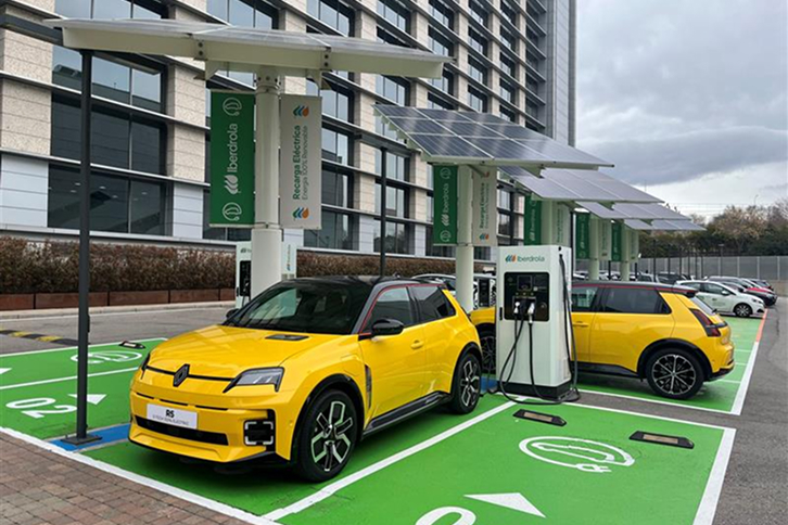 Car park at the Iberdrola Group headquarters in Madrid, Spain