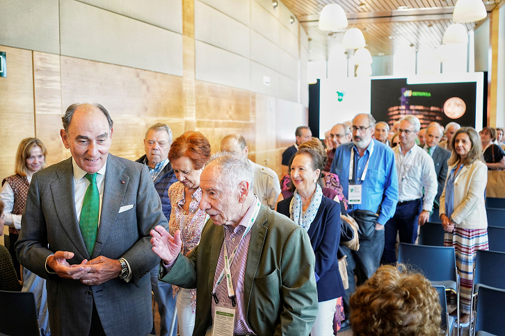 El presidente de Iberdrola, Ignacio Galán, en la Jornada del Accionista celebrada en Torre Iberdrola, en Bilbao