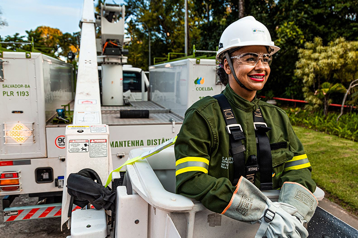 Employee in the electricity distribution area at Neoenergia, Brazil