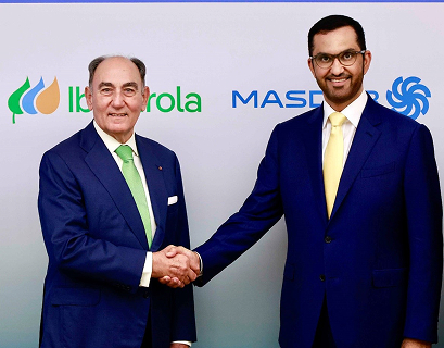 Ignacio Galán and HE Dr. Sultan Al Jaber, UAE Minister of Industry and Advanced Technology and Chairman of Masdar