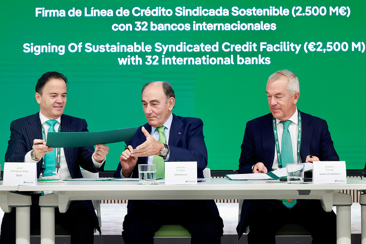 Iberdrola signs a €2.5 billion credit line with 32 international banks