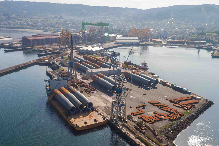 Iberdrola recebe as últimas monoestacas fabricadas pela Navantia-Windar para seu parque eólico offshore Windanker