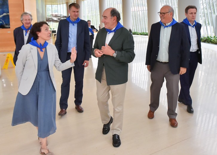 El presidente de Iberdrola, Ignacio Galán, se ha reunido hoy en Bilbao con el equipo directivo de la companía