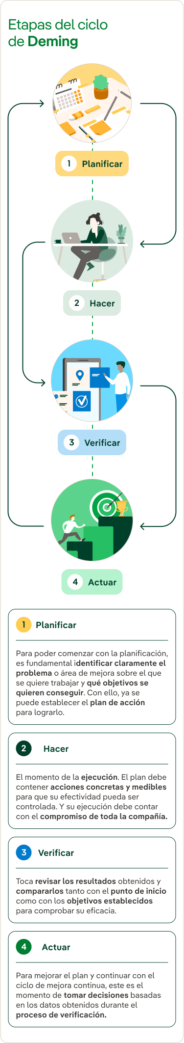 Etapas del ciclo de Deming