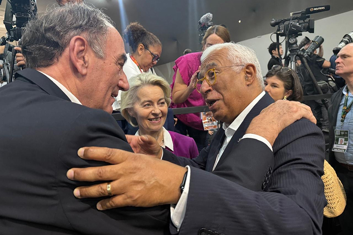 Ignacio Galán, Ursula von der Leyen and Antonio Costa