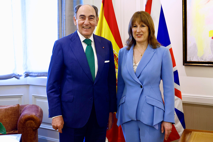 Rachel Reeves, the British Chancellor of the Exchequer, meets with Ignacio Galán at Iberdrola’s headquarters in Madrid