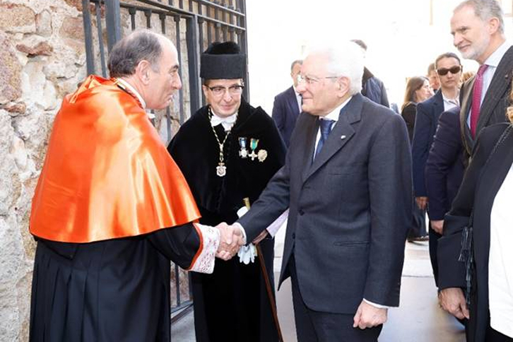 Ignacio Galán attends the conferral of an honorary doctorate on the President of Italy, Sergio Mattarella