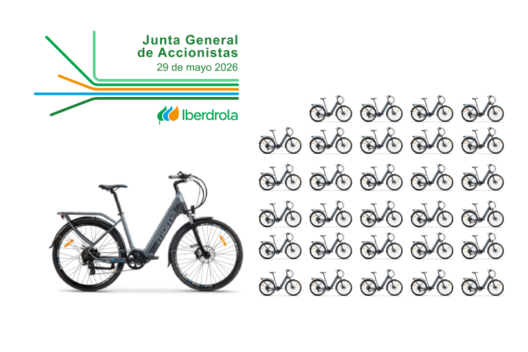 Imagen de la bicicleta eléctrica sorteada en la Junta General de Accionistas 2026