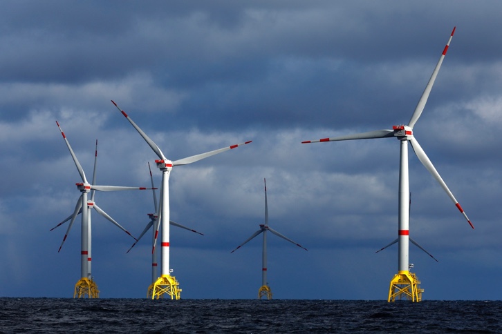Projeto eólico offshore da Iberdrola Wikinger no Mar Báltico (Alemanha).