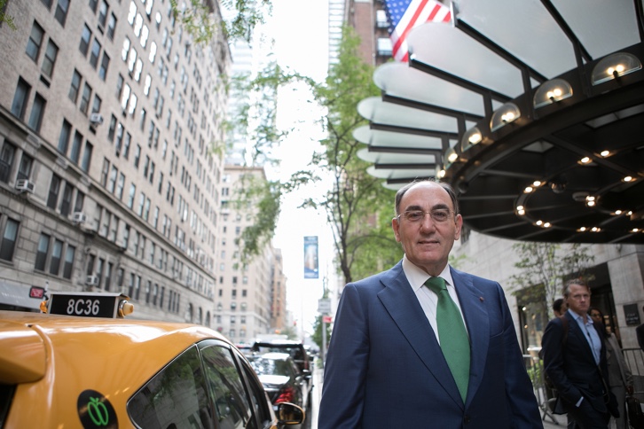 El presidente de Iberdrola, Ignacio Galán, en Nueva York.