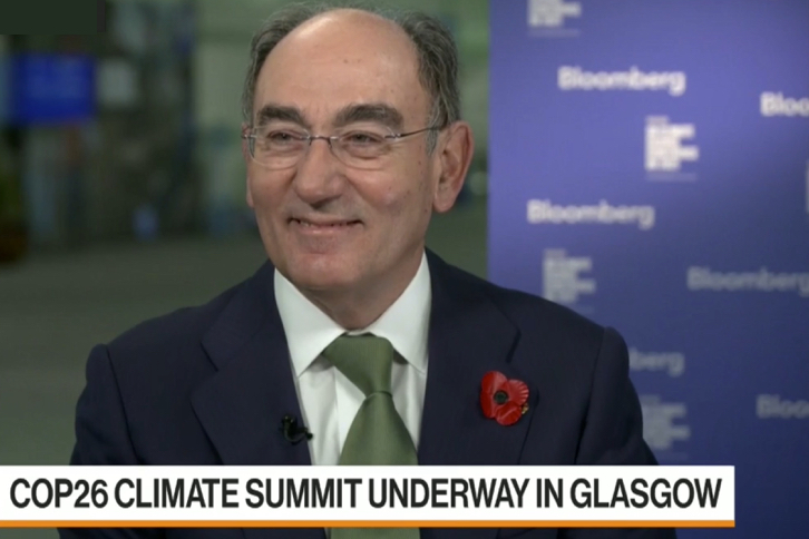 Ignacio Galán, during his interview with Bloomberg.