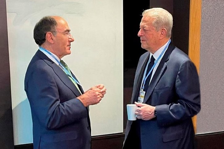 Ignacio Galán, presidente de Iberdrola, junto con Al Gore, exvicepresidente de Estados Unidos y Premio Nobel de la Paz por su implicación contra el cambio climático.