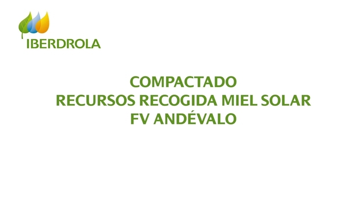 Compactado de recursos de recolección de miel en la planta de Andévalo, Huelva (hasta 0:45) + instalación de nuevas colmenas en la planta de Nuñez de Balboa, Extremadura (desde 0:45 a 1:48)