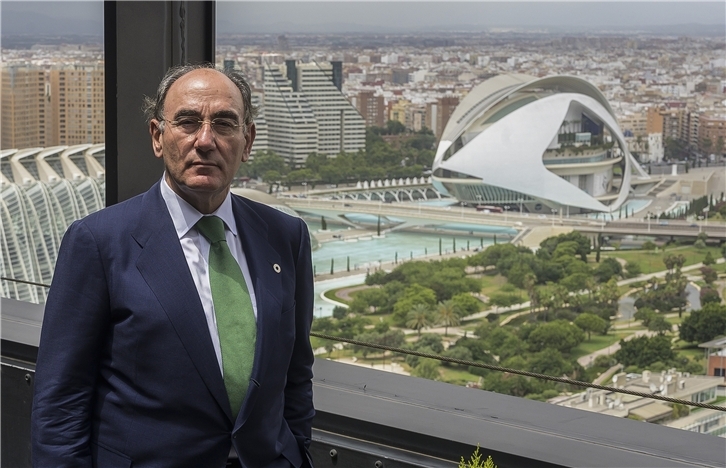 Ignacio Galán en las oficinas de Iberdrola en Valencia