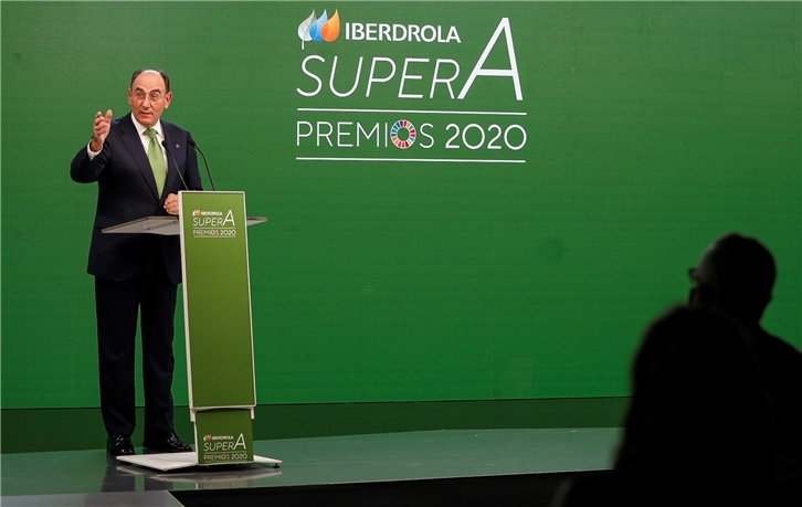 El presidente de Iberdrola, Ignacio Galán, en la ceremonia de entrega de la primera edición