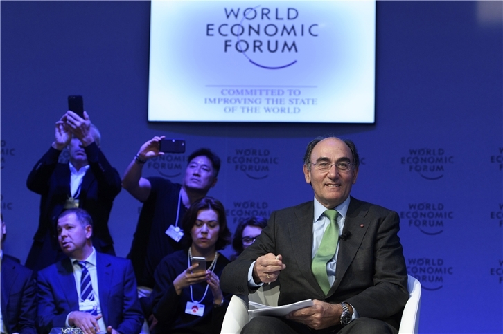 Ignacio Galán, durante su intervención en Davos