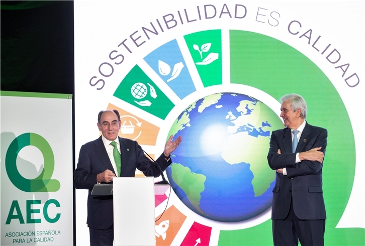 Ignacio Galán, presidente de Iberdrola, en la entrega del galardón.