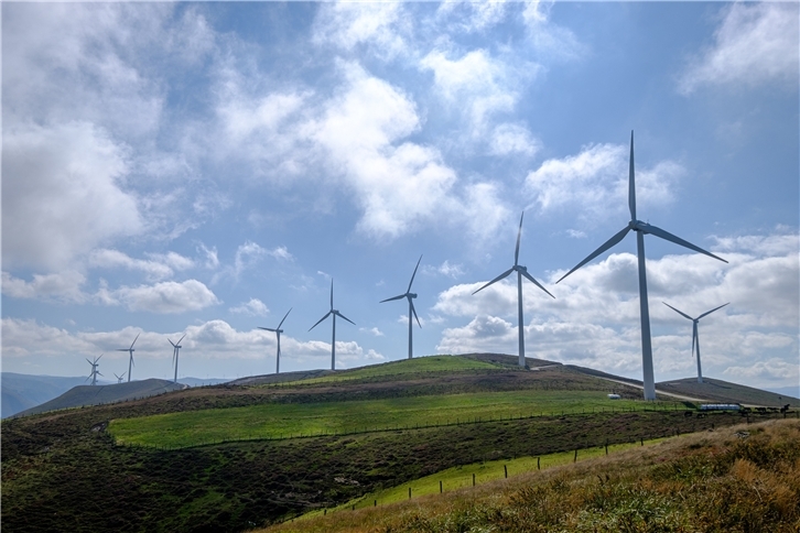 Parque eólico de Iberdrola El Segredal, en Asturias