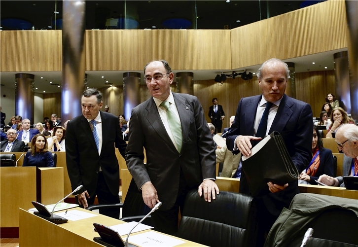 Ignacio Galán, el presidente de Iberdrola, durante su participación en el simposio 