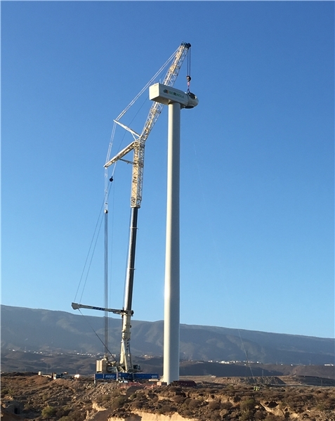 Montaje Aerogeneradores - Parque eolico Canarias