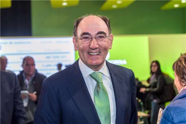 El presidente de Iberdrola, Ignacio Galán, durante la reciente Junta General de Accionistas del grupo