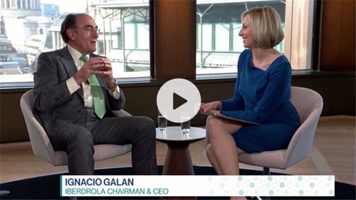Ignacio Galán durante su entrevista en Bloomberg TV