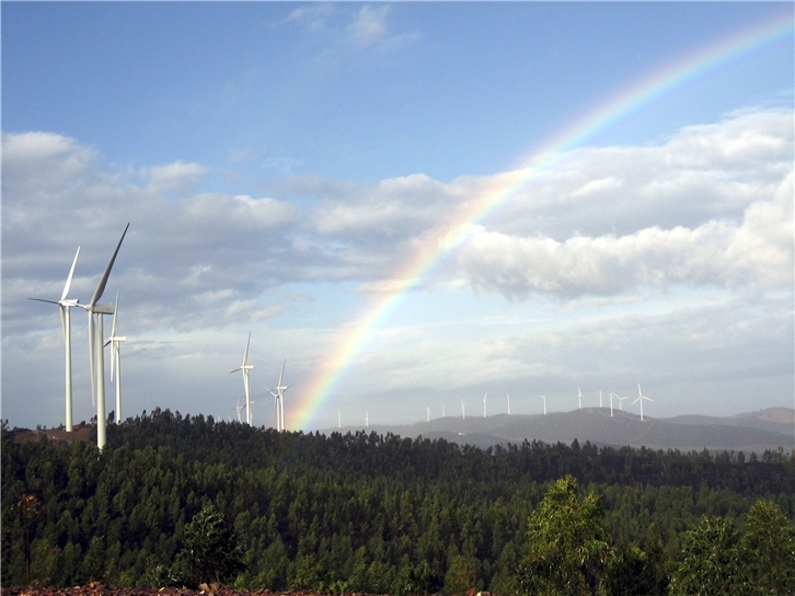 Complejo eólico de Iberdrola El Andévalo, en Andalucía