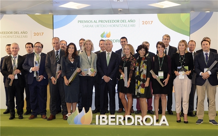Iberdrola entrega los Premios al Proveedor del año 2017 en España