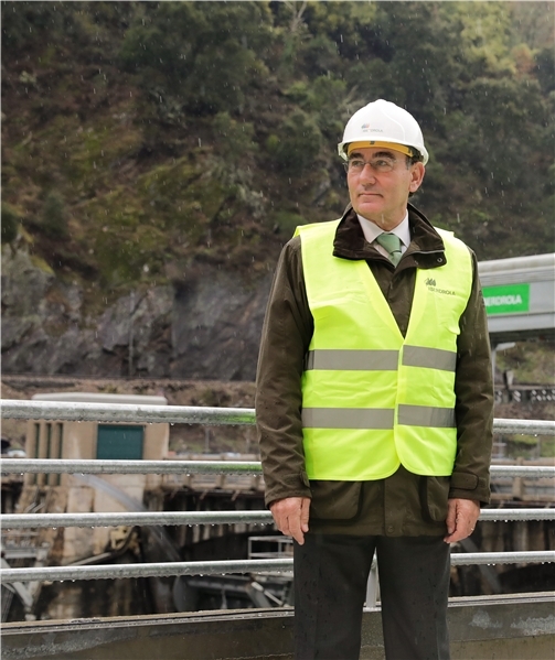 Ignacio Galán, en una central de Iberdrola