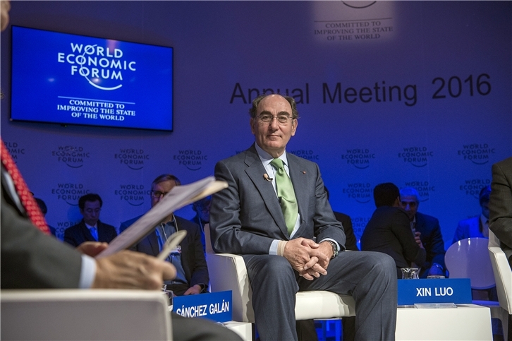Ignacio Galán, en el Foro de Davos 2016