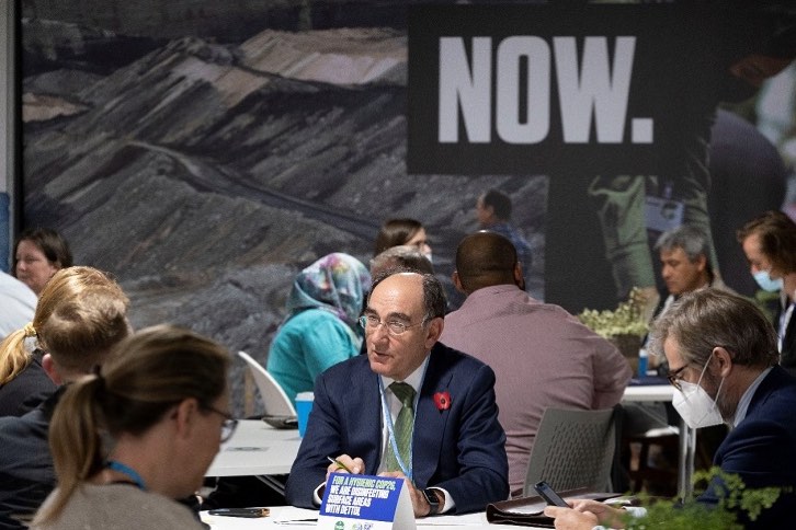 Ignacio Galán durante la COP26.