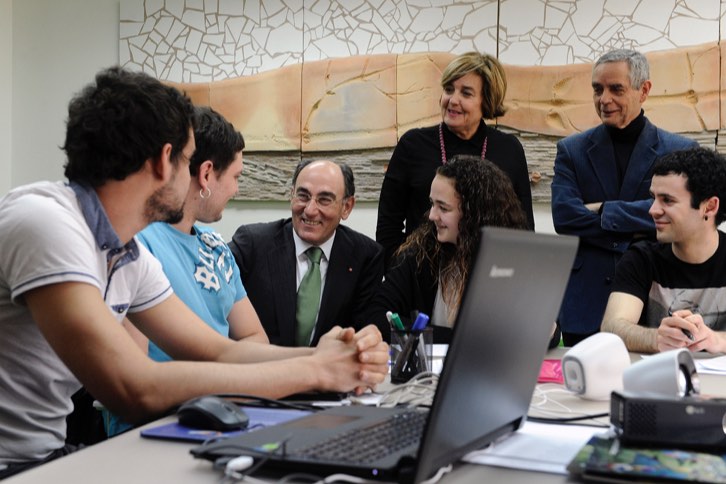 Ignacio Galán, em uma palestra para promover o emprego de jovens