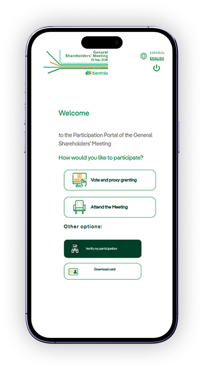 Participation portal screen with the Check my participation option