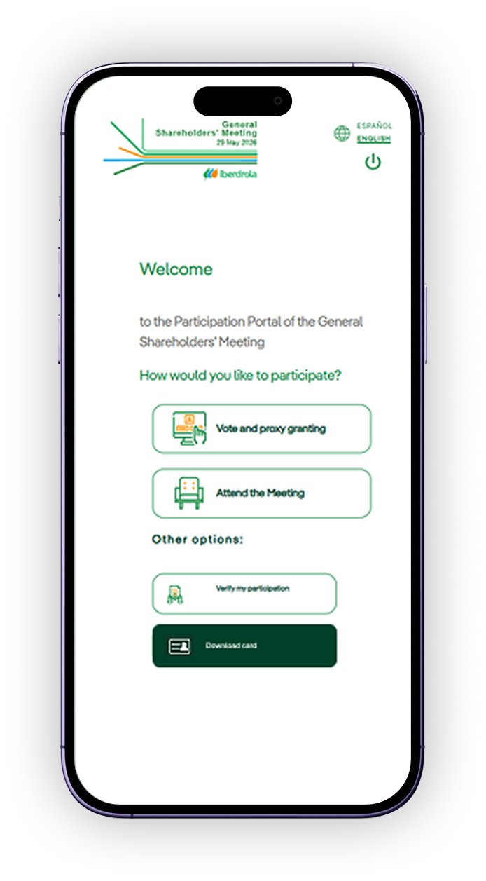 Participation portal screen with the Download cards option