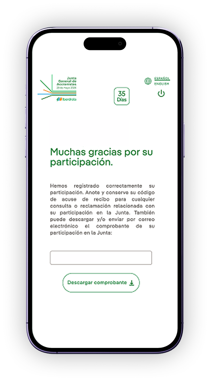 Pantalla del Portal de participación con acceso al sorteo
