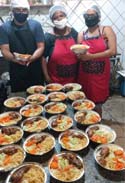 Reparto de comida.