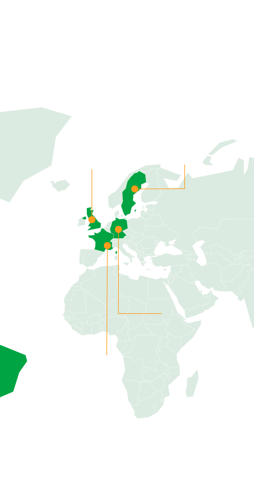 Mapa de Europa y África