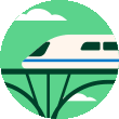 Animated illustration of a high-speed train