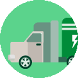 Animated illustration of an electric truck
